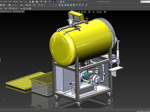 Alat sterilisasi autoklaf 100 liter SOLIDWORKS 2018 Model 3D