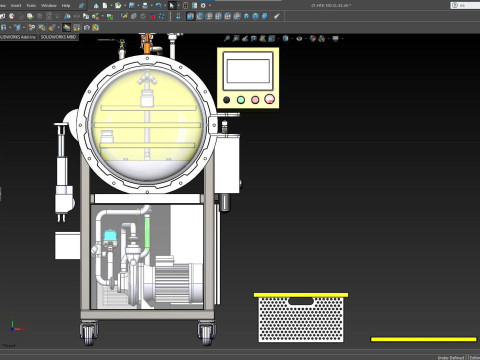 Alat sterilisasi autoklaf 100 liter SOLIDWORKS 2018 Model 3D