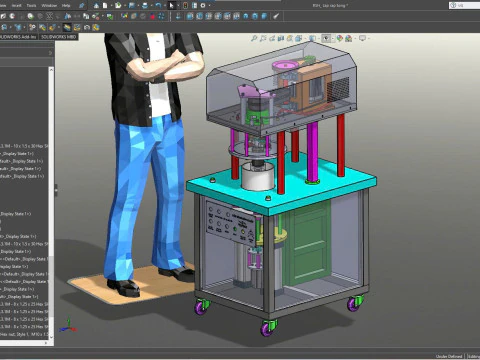 Vacuum Can Seaming Machine 3D Model