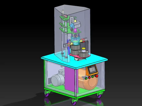 Semi-Automatic Vacuum Bottle Capping Machine 3D Modell