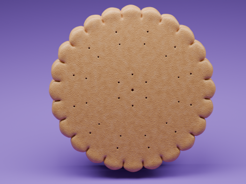 Koekje gevuld met chocolade 3D Model