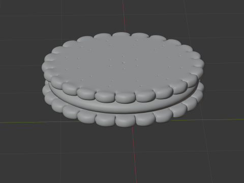 Koekje gevuld met chocolade 3D Model