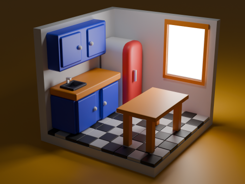 Stylized kitchen 3D Model