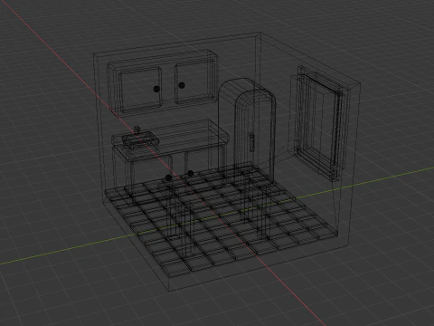 Stilisierte K&uuml;che 3D Modell