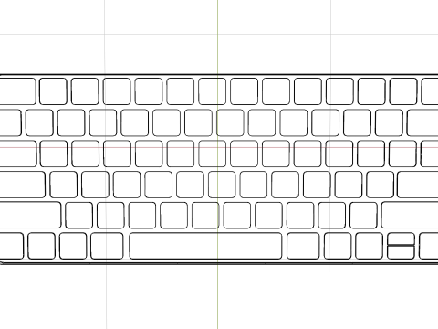 Apple-Tastatur 3D Modell