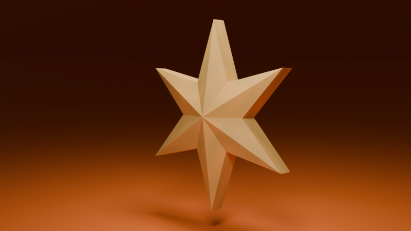 Christmas star 3D Model .c4d .max .obj .3ds .fbx .stl .blend