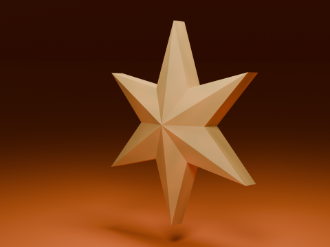 क्रिसमस सितारा 3D मॉडल