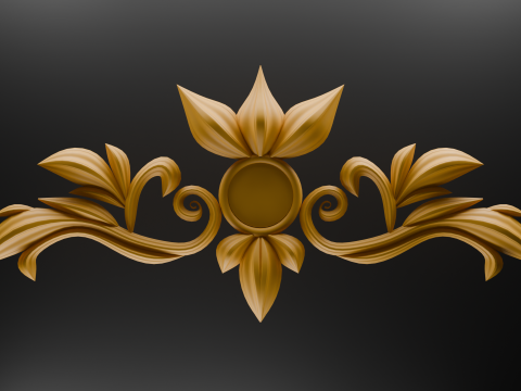 코너 조각 석고 몰딩 장식 3D 모델