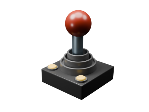 ジョイスティックのレトロなビデオゲーム 3Dモデル