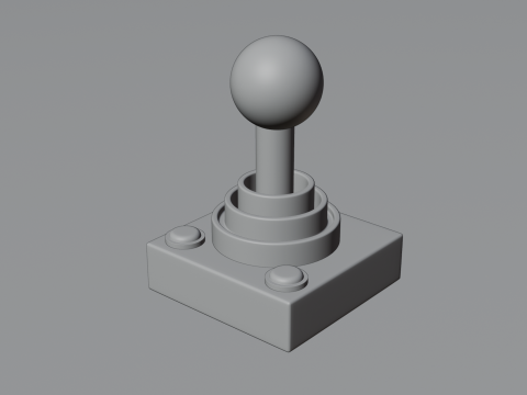 ジョイスティックのレトロなビデオゲーム 3Dモデル