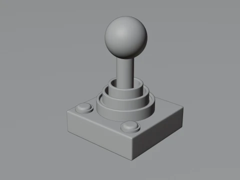 Joystick retro video game 3D Model