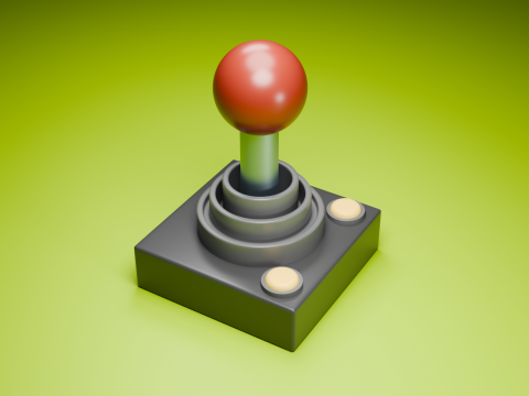 ジョイスティックのレトロなビデオゲーム 3Dモデル