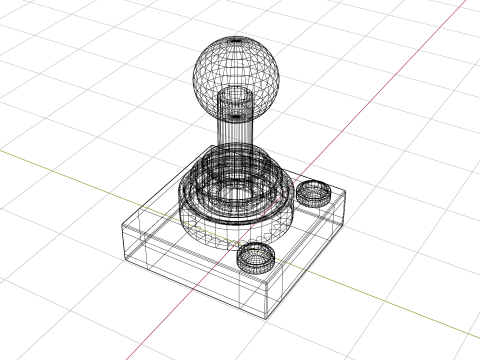 ジョイスティックのレトロなビデオゲーム 3Dモデル