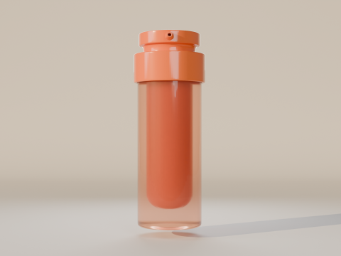 Garrafa de água laranja Modelo 3D