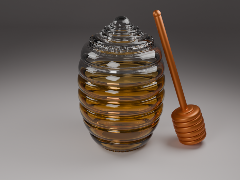 蜂蜜罐 3D 模型