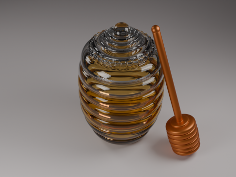 蜂蜜罐 3D 模型