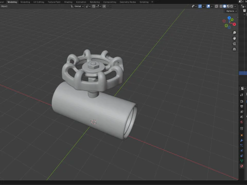 Manual Valve 3D Model