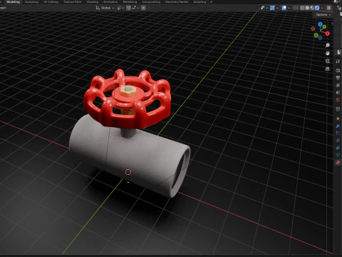 Manual Valve 3D Model