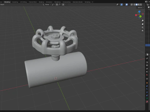 Manual Valve 3D Model