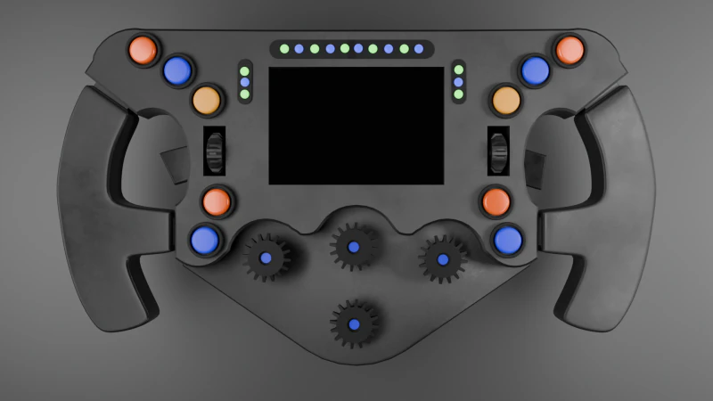 Руль F1 3D Модель .c4d .max .obj .3ds .fbx .stl .blend