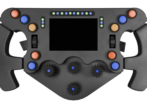 F1 Steering Wheel 3D Model