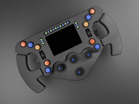 F1 Steering Wheel 3D Model
