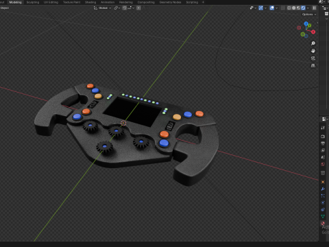 F1 Steering Wheel 3D Model