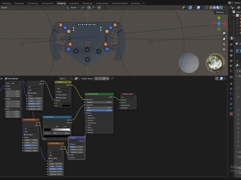 F1 Steering Wheel 3D Model