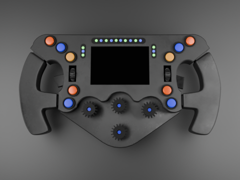 F1 Steering Wheel 3D Model