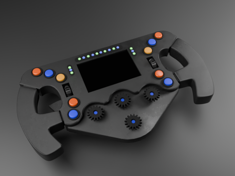 F1 Steering Wheel 3D Model