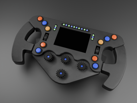F1 Steering Wheel 3D Model