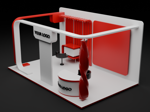 Stand espositivo Modello 3D