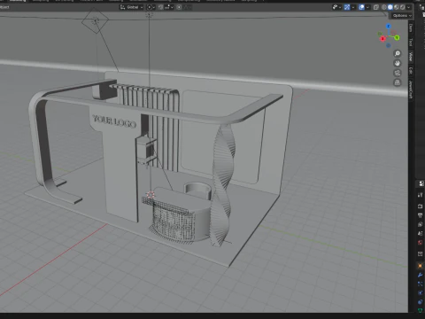 Exhibition booth 3D Model