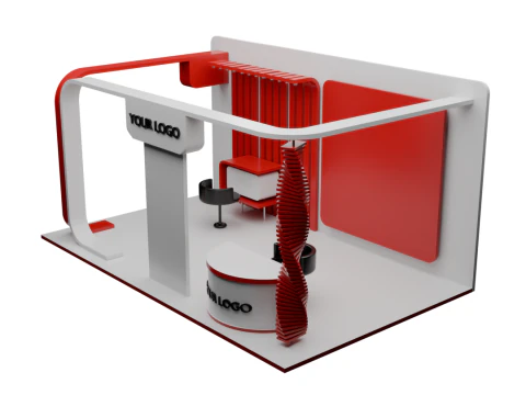 Exhibition booth 3D Model