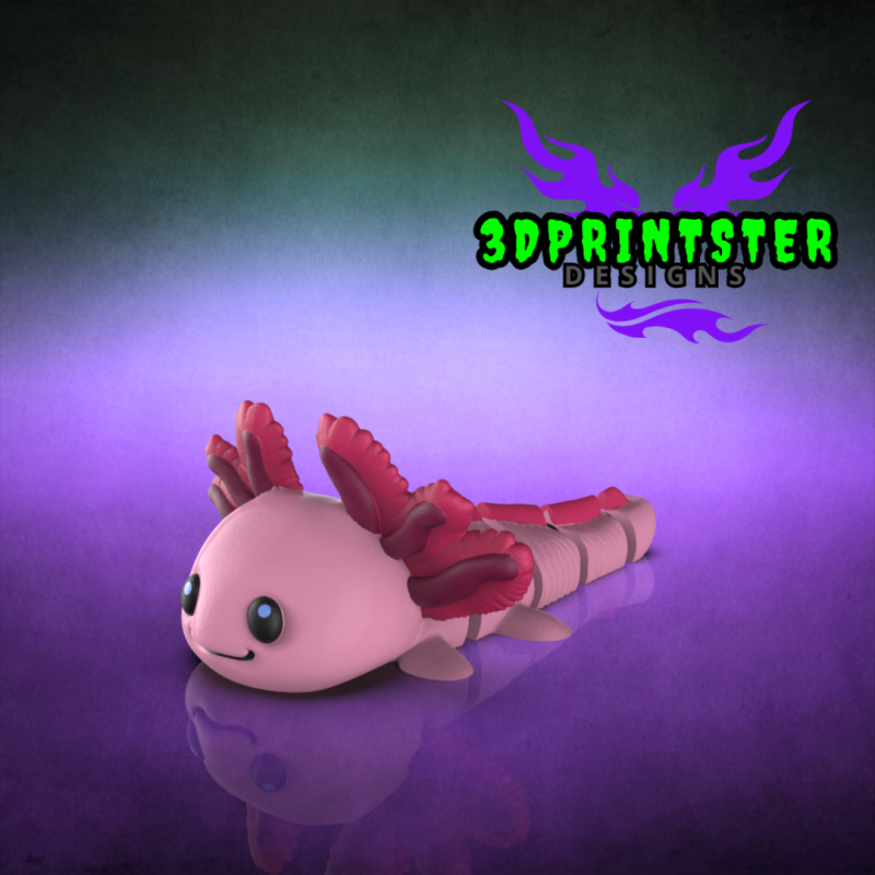 蝾螈铰接式 Stl 和 3mf 3D 打印模型 .c4d .max .obj .3ds .fbx .stl .blend 