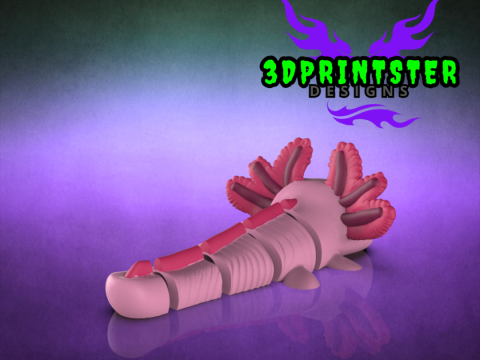 蝾螈铰接式 Stl 和 3mf 3D 打印模型