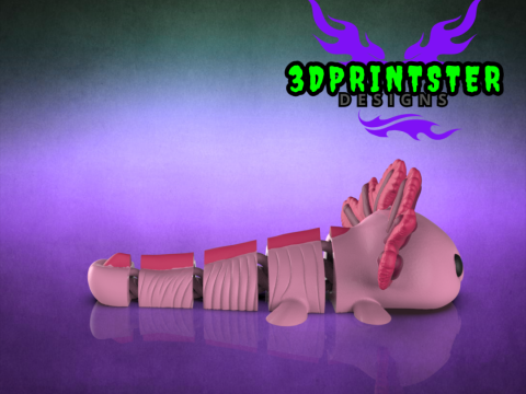 蝾螈铰接式 Stl 和 3mf 3D 打印模型