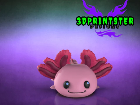 Axolotl Articulated Stl and 3mf 3D Print Model