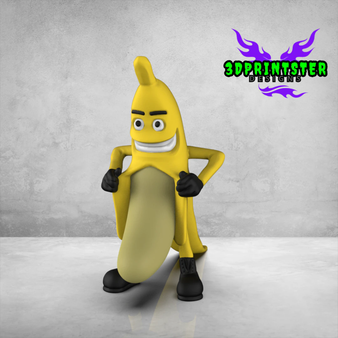 Naughty Banana 3D Print Model .c4d .max .obj .3ds .fbx .stl .blend 