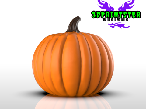 ハロウィンのカボチャの顔(蓋付き) 3Dプリントモデル