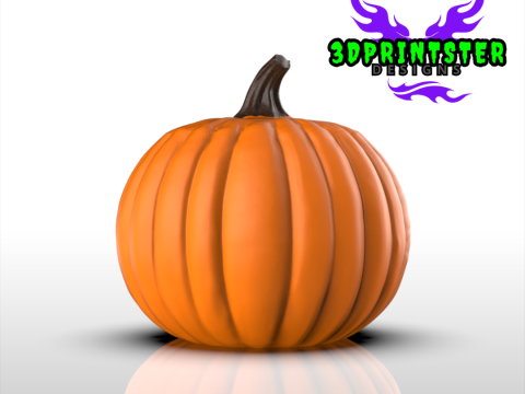 ハロウィンのカボチャの顔(蓋付き) 3Dプリントモデル