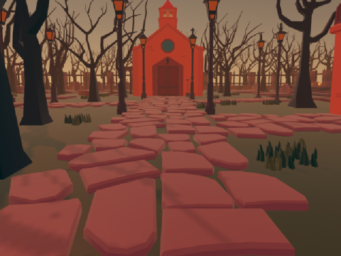 Paket Pemakaman Modular Toon3D Model 3D