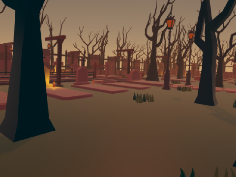 Paket Pemakaman Modular Toon3D Model 3D