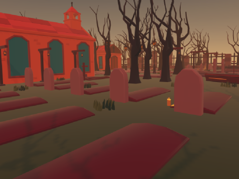 Paket Pemakaman Modular Toon3D Model 3D