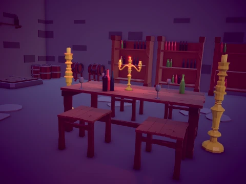 Poly3D - Modular Dungeon Pack 3D Model
