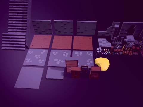 Poly3D - Modular Dungeon Pack 3D Model
