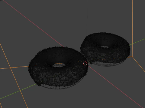 2 donuts realism food 3D Model