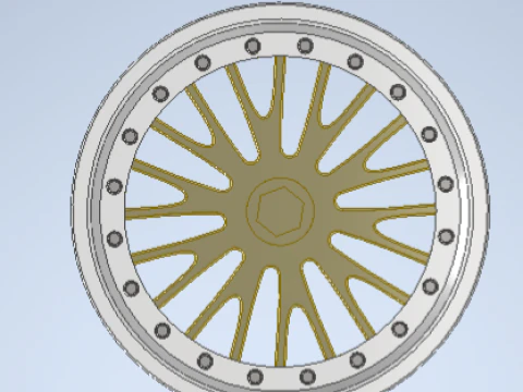 Bbs rim le mans style no tyre 3D Model