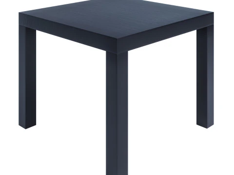 IKEA Zwarte Minimalistische Bijzettafel 55x55x45 cm 3D Model