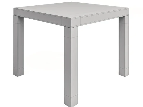 IKEA Black Minimalist Side Table 55x55x45 cm 3D Model